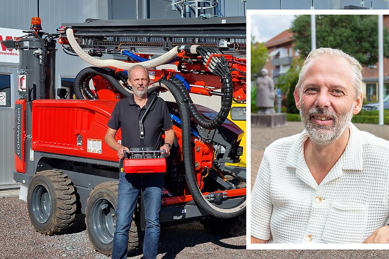 Torbjörn Håkansson äger SMT Sweden som säljer entreprenadmaskiner och gruvmaskiner. Nu utökar han verksamhet med ett showroom och verkstad på attraktivt läge i Vaggeryd.